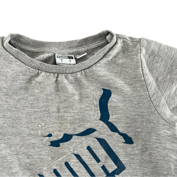 5T Puma Kids Gray Long Sleeve Shirt - Picture 2 of 3